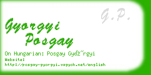 gyorgyi posgay business card